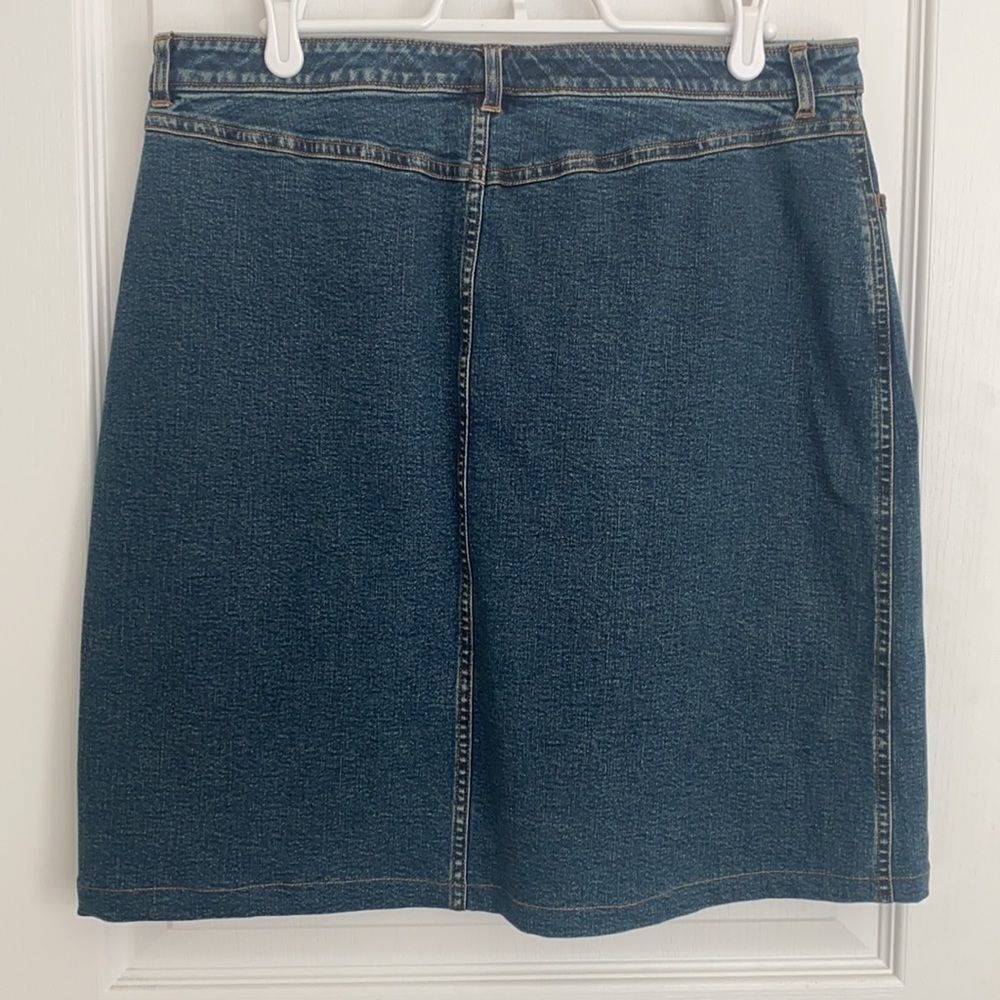 Halogen Mini Skirt Women's 12 Blue High Rise Stretch Casual Summer Y2K - Picture 5 of 11